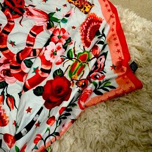 Gucci designer silk scarf